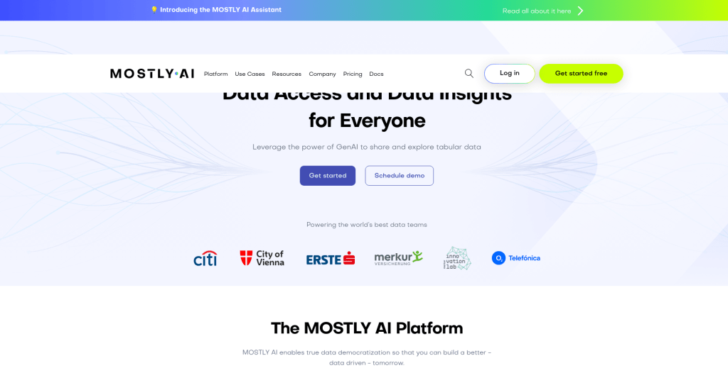 Mostly AI website